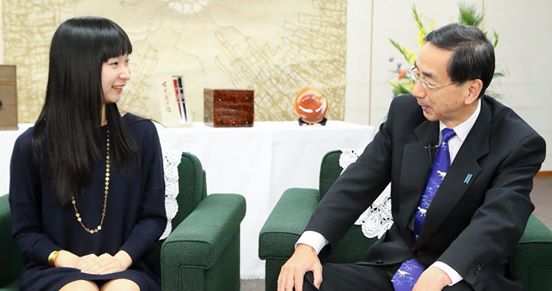福井県知事との対談の様子