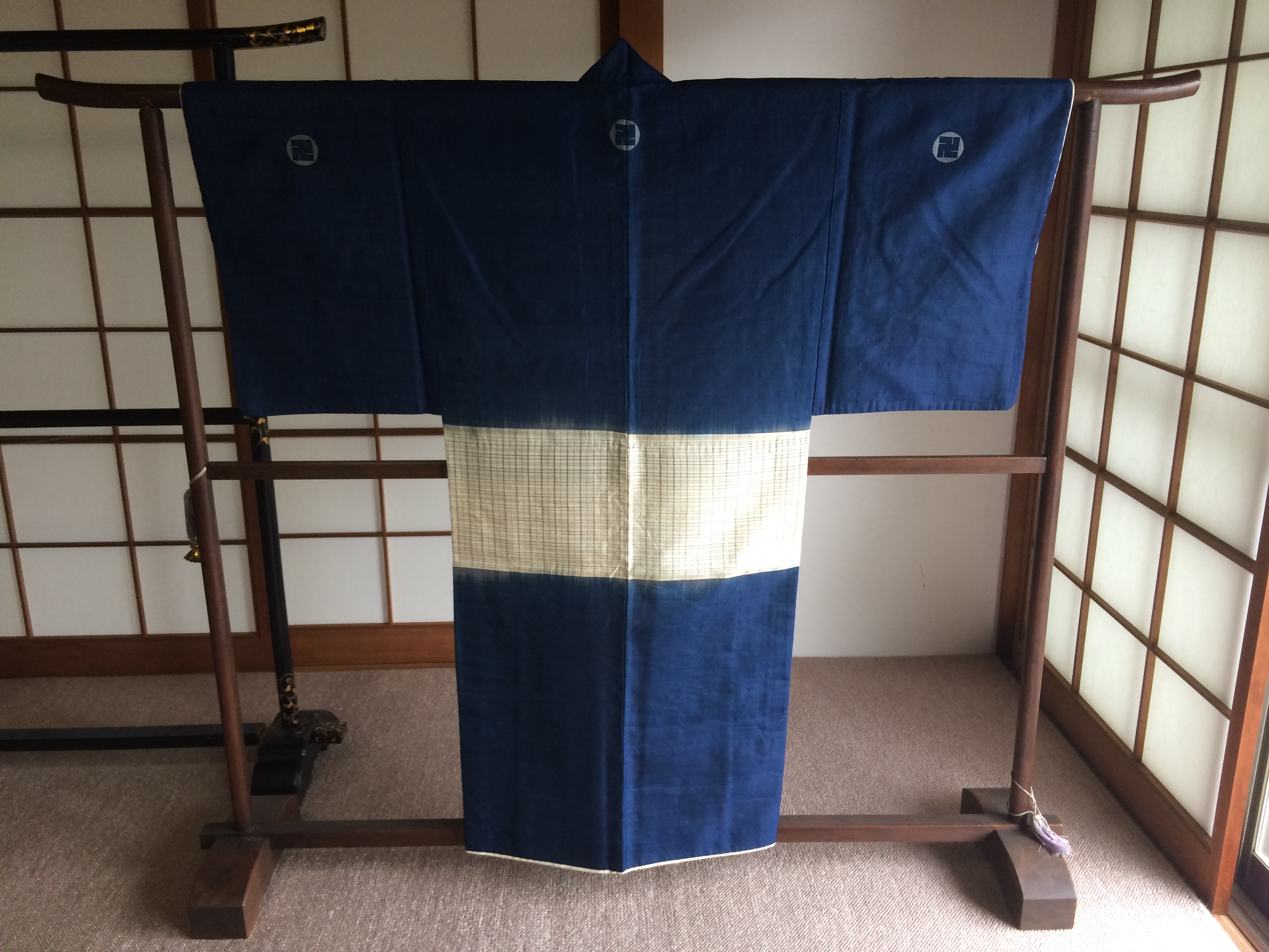 徳島県 本藍染 江戸時代 着物