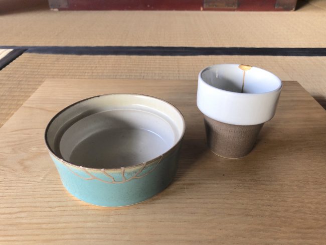 こぼしにくい器コップ 金継ぎ