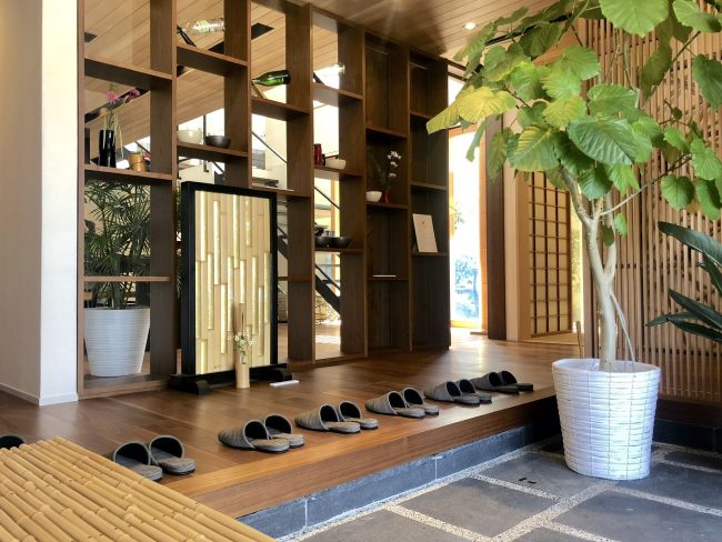 デザオ建設「とこしえ」春の展示 玄関